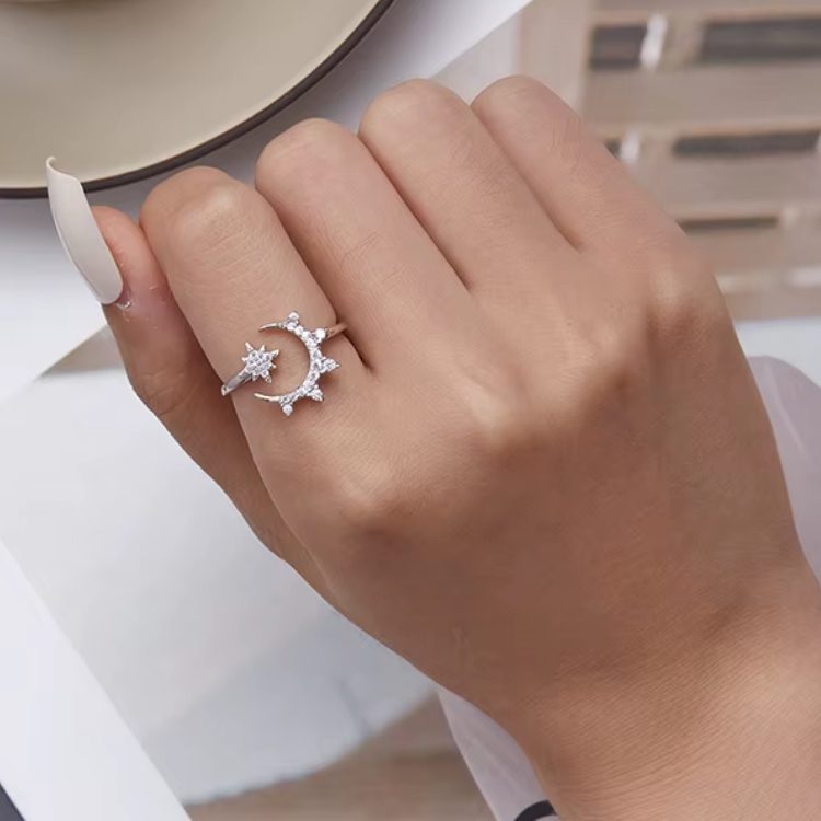 Anillo Luna y Estrella