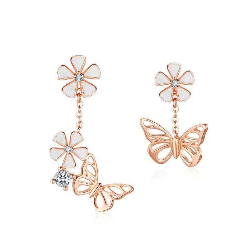 Aretes Mariposa Floral