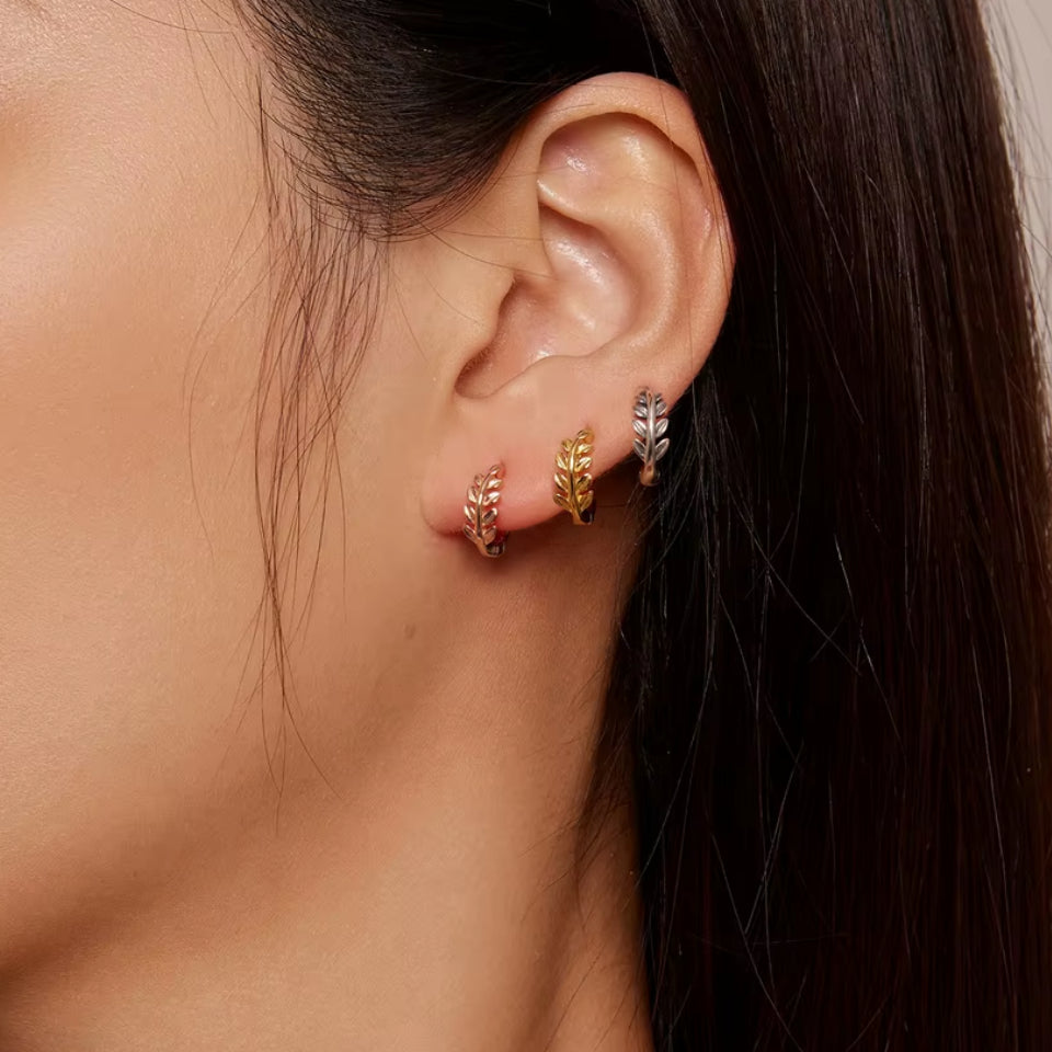 Aretes Laurel Dorado