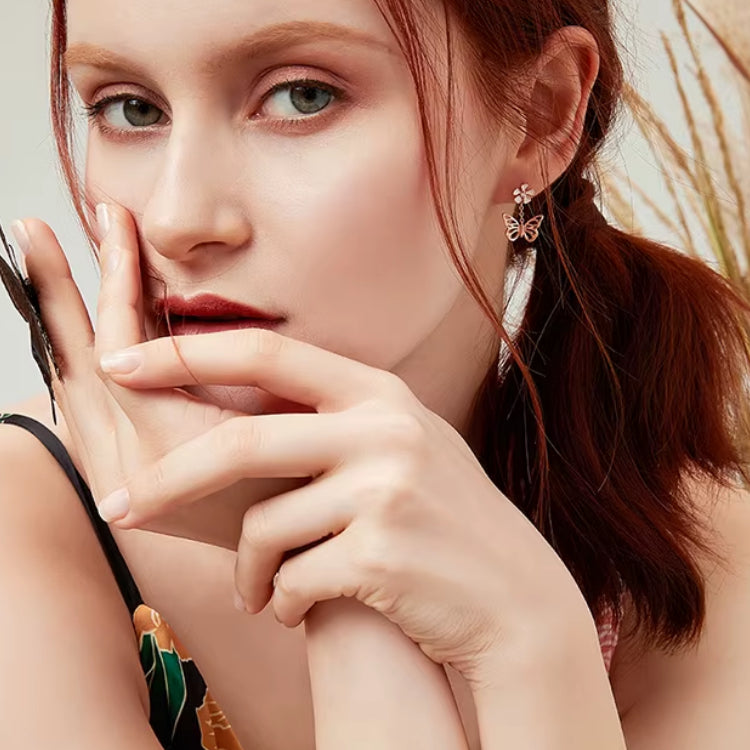 Aretes Mariposa Floral