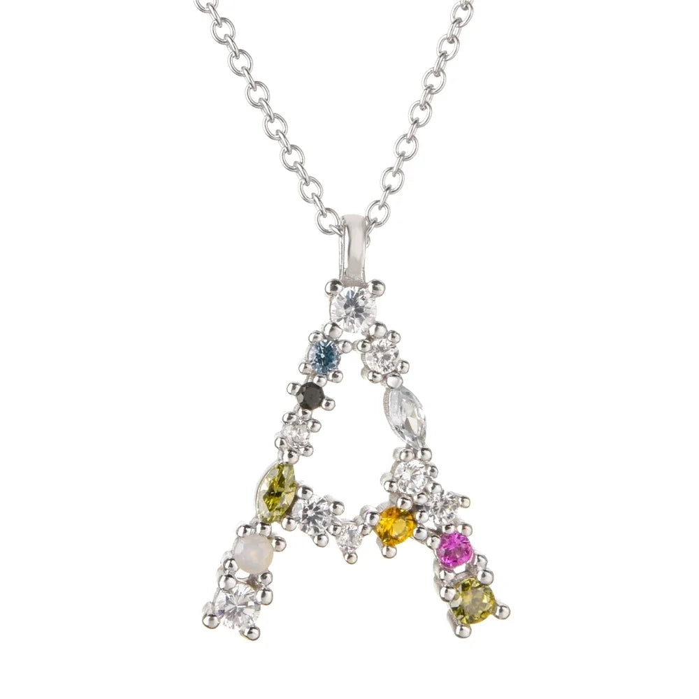 Collar Letras Celestiales - Plata