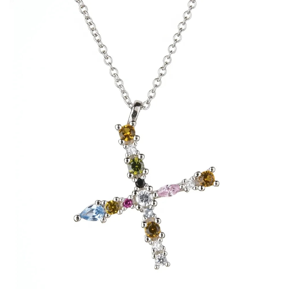 Collar Letras Celestiales - Plata