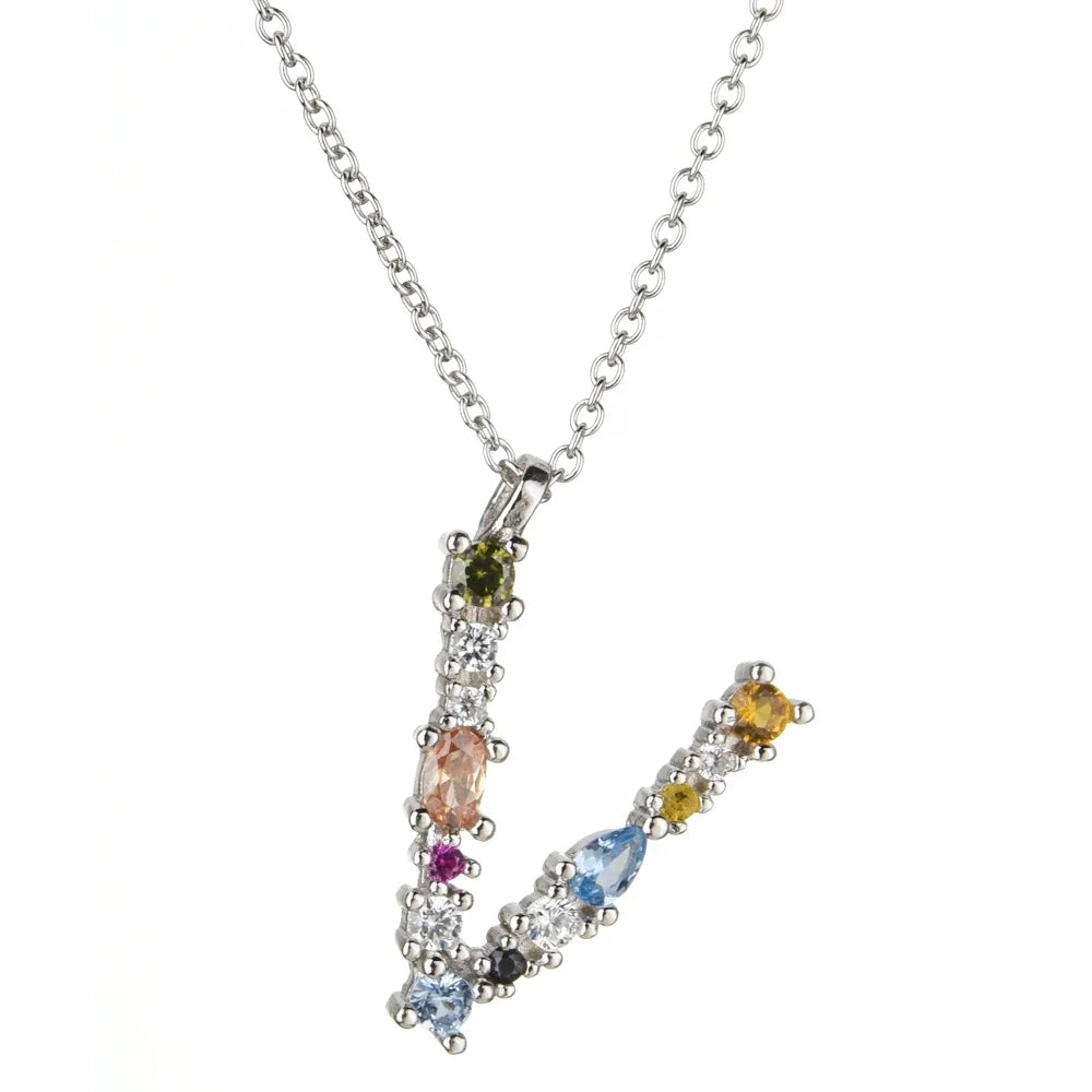 Collar Letras Celestiales - Plata