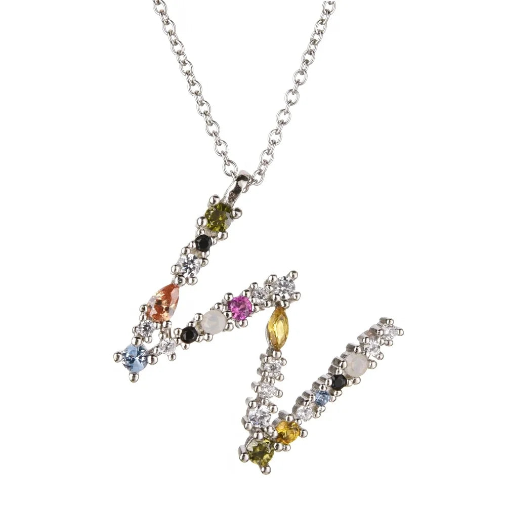 Collar Letras Celestiales - Plata