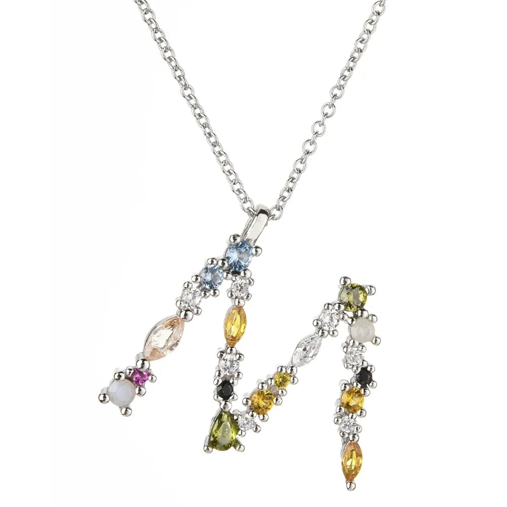 Collar Letras Celestiales - Plata