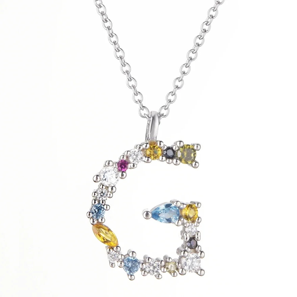 Collar Letras Celestiales - Plata