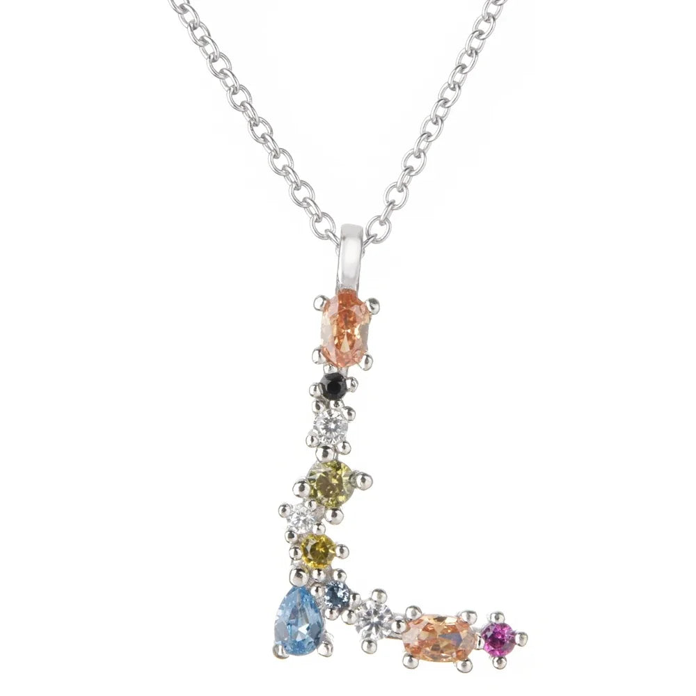 Collar Letras Celestiales - Plata
