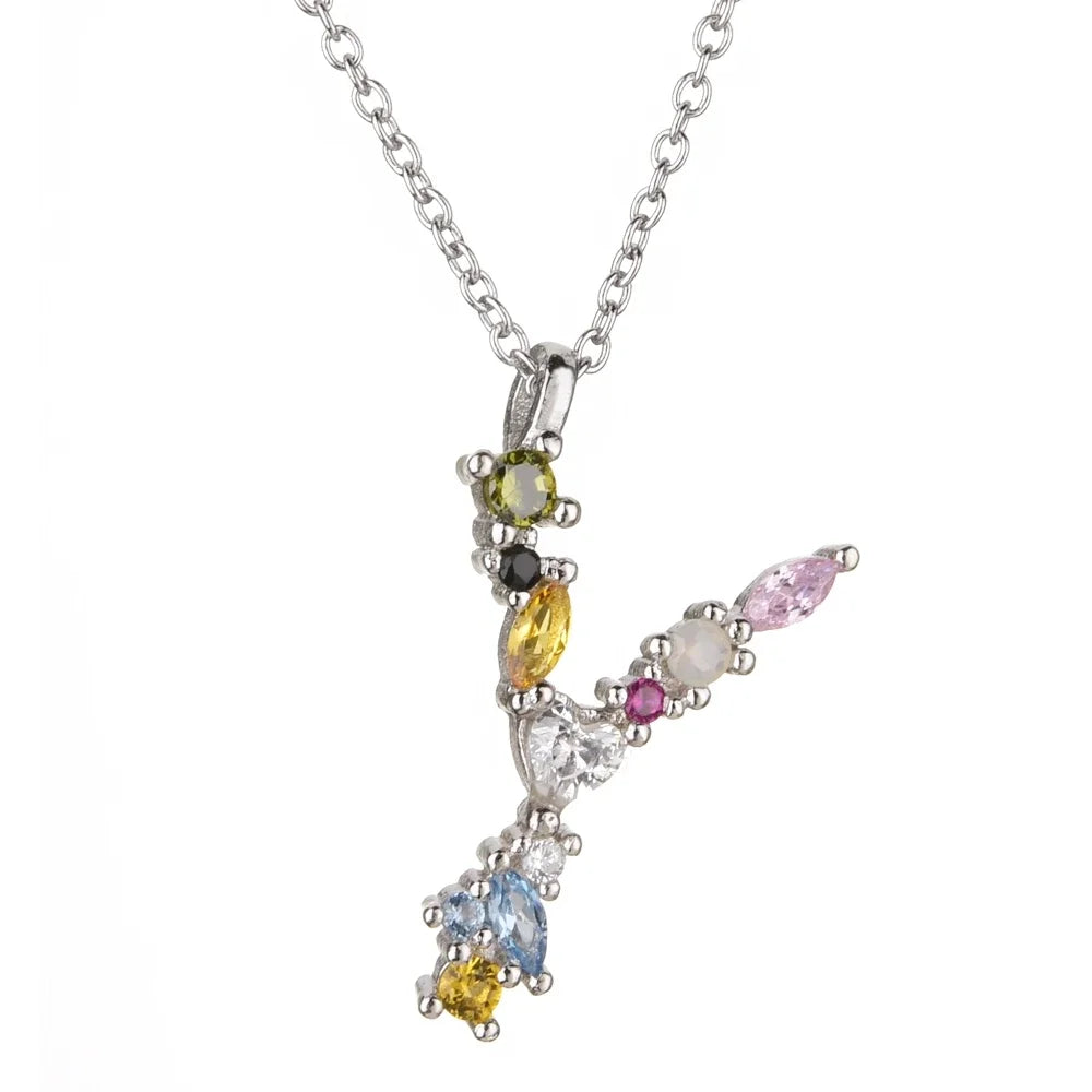 Collar Letras Celestiales - Plata