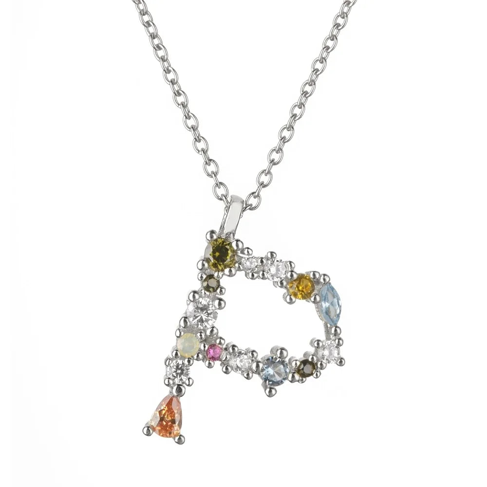 Collar Letras Celestiales - Plata