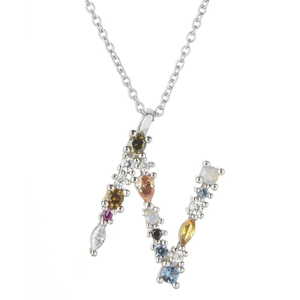 Collar Letras Celestiales - Plata