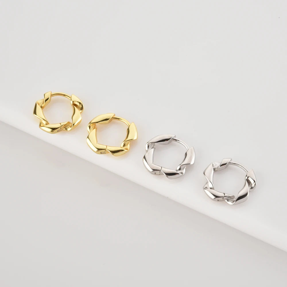 Aretes Huggies Trenzado