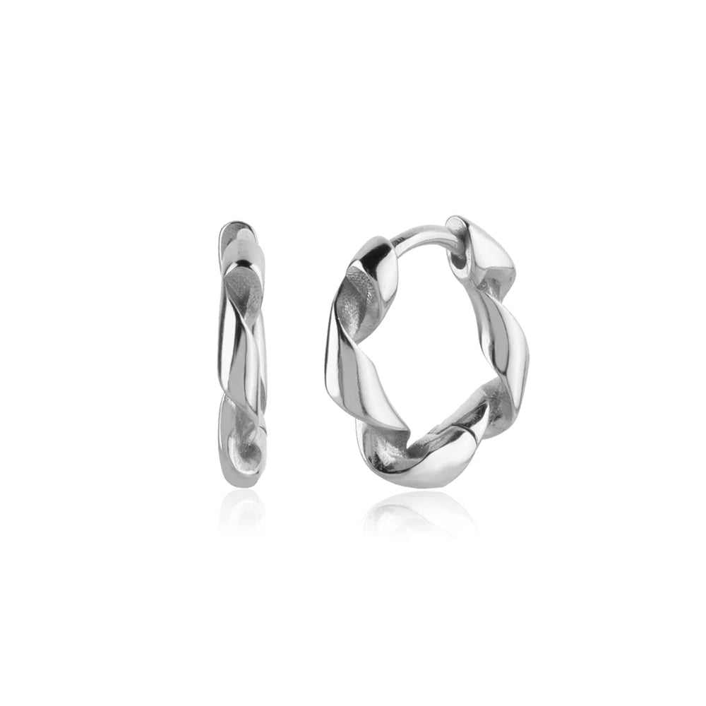 Aretes Huggies Trenzado