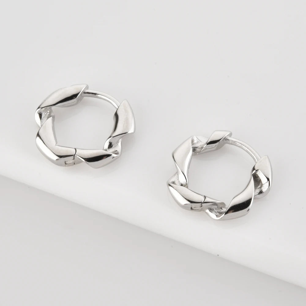 Aretes Huggies Trenzado