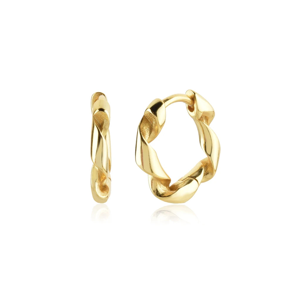 Aretes Huggies Trenzado