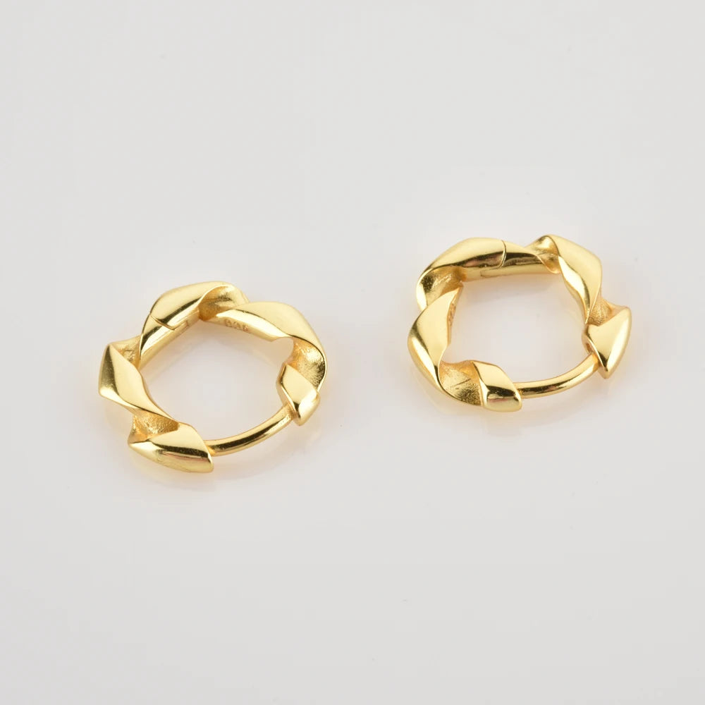Aretes Huggies Trenzado