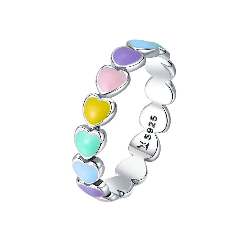 Anillo Corazones Pastel
