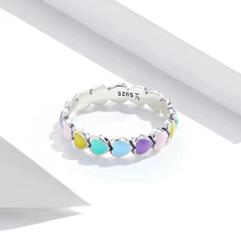 Anillo Corazones Pastel