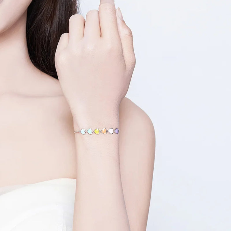 Pulsera Arcoíris de Corazones