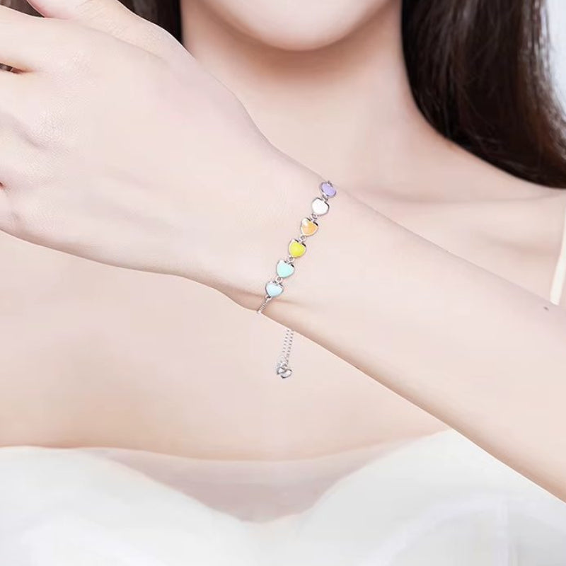 Pulsera Arcoíris de Corazones