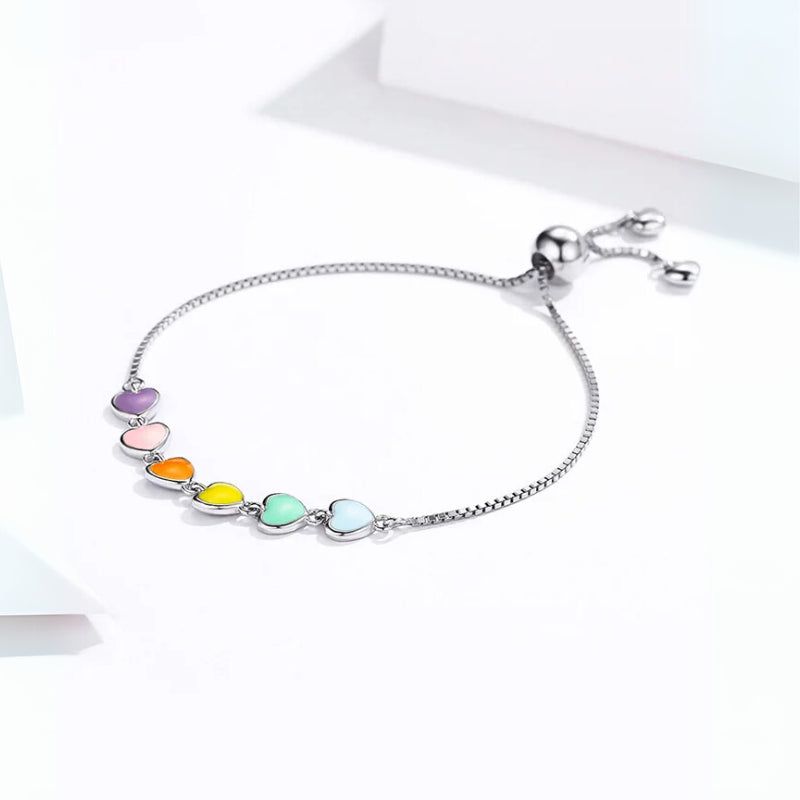 Pulsera Arcoíris de Corazones
