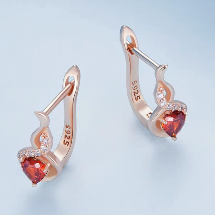 Aretes Corazón de Fuego - Image 4